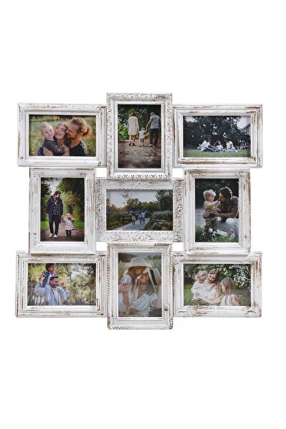 OEM White Brushed Photo Frame (9 photos) 51.5x51.5cm