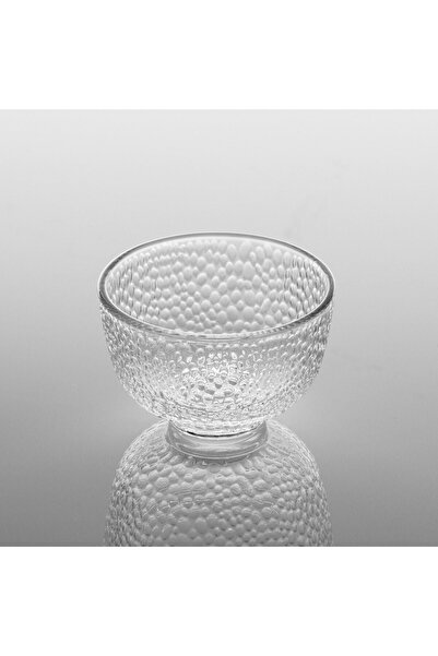 OEM Transparent Round Glass Bowl with Dots Pattern for Sauce & Dip 100ml