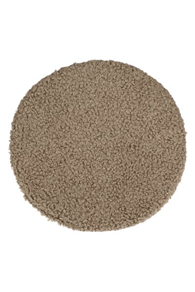 OEM Decorative Round Taupe Chair Cushion with Loops Ø34cm