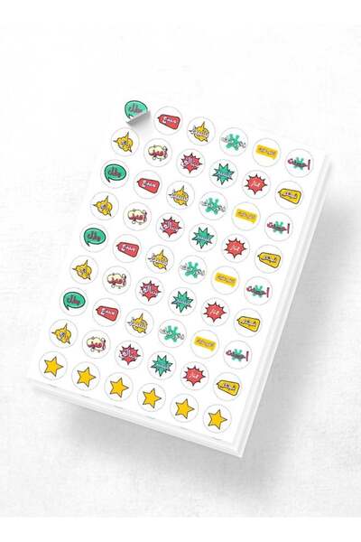 PRINTS مجموعة 540 ستيكر تحفيزي للطلاب — 10 ورقات بألوان مبهجة ومقصوصة مسبقًا للمكافآت المدرسية