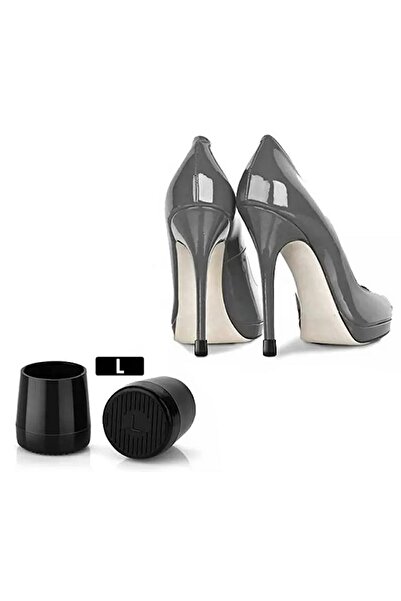 zola Set of 2 shoe heel covers, plastic, size L, black