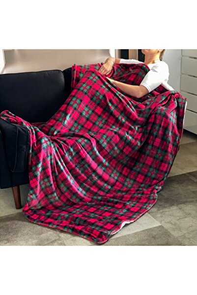 zola Thick and fluffy blanket, 160 x 200 cm, checkered pattern, machine wash 30°C, 430 g/m2