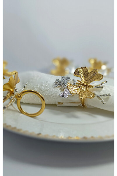 PARILTI HOME COLLECTİON Napkin Ring Napkin Holder Tableware Display Holder 6 ...
