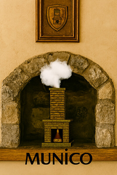 Munico Dekoratif Şömine Tütsülük Otantik Alev Detay 20x10 cm Tasarım Ev ve Of...