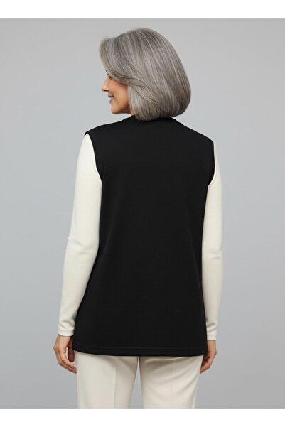 Mutlu City Kadın Orta Yaş ve Üzeri Sıkı Dokuma İnce Anne Triko Yelek 1140