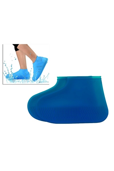 zola Shoe protector set, rubber, rain/snow/mud, blue, waterproof, size 40-44