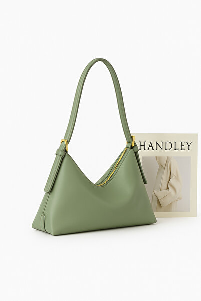 Handley Τσάντα ώμου από συνθετικό δέρμα πολυτελείας – Κομψό μοντέλο με χρυσή ...