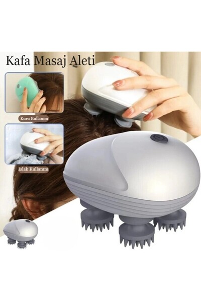 CNGZSHOP Elektrikli Baş Masajı Su Geçirmez Kedi Köpek Sırt Kafa Vücut Masajı ...