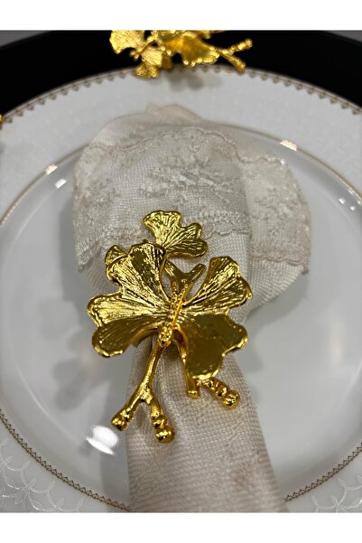 PARILTI HOME COLLECTİON Napkin Ring Napkin Holder Tableware Display Holder 6 ...