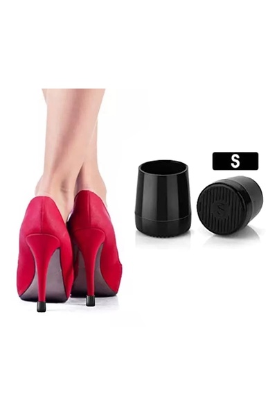 zola Set of 2 shoe heel covers, plastic, size S, black