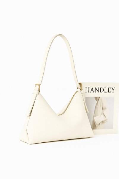 Handley Τσάντα ώμου από συνθετικό δέρμα πολυτελείας – Κομψό μοντέλο με χρυσή ...