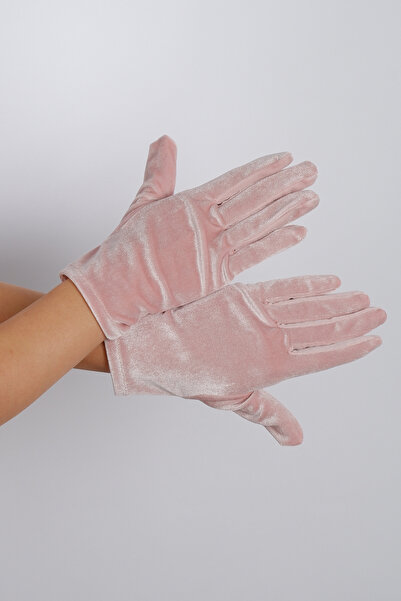 Limelia Mănuși scurte de catifea pentru rochie de seară, accesoriu pentru cos...