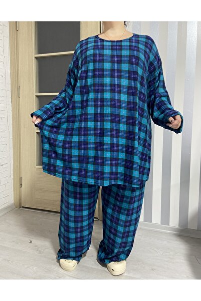 her beden alisveris Büyük beden Likralı penye Pijama Takımı