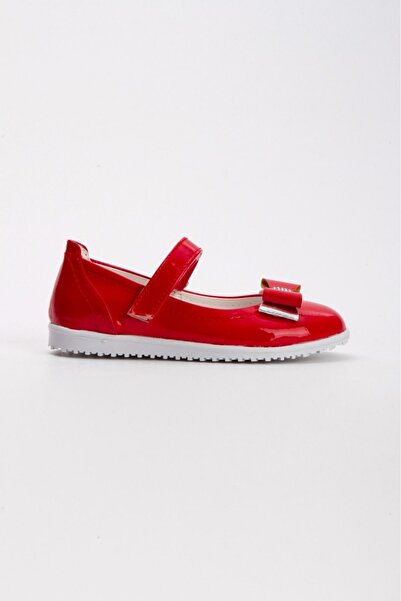 TAKI DERYASI Red Patent Leather Girl's Ballerinas