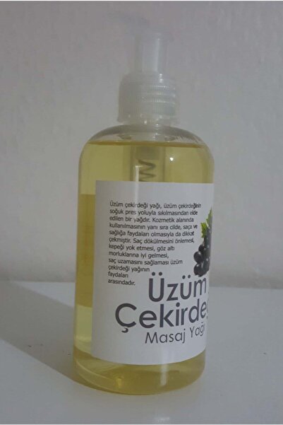 Üzüm Çekirdeği Aromaterapi Masaj Yağı %100 Doğal 250 Ml.