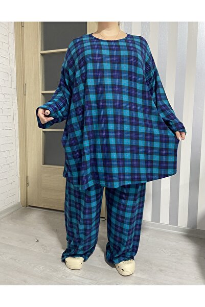 her beden alisveris Büyük beden Likralı penye Pijama Takımı