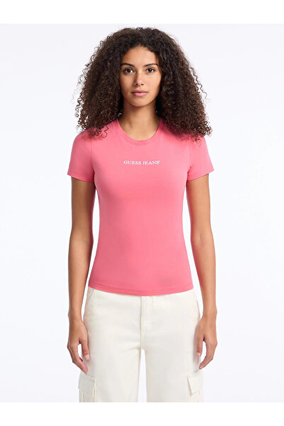 Guess Gj Ss Cn Slim Femei Roz Slim Fit T-Shirt W4YI01J1314-A619