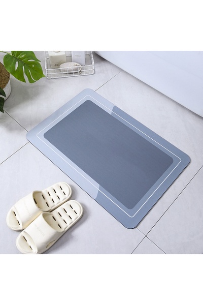 zola Covoraș de baie dreptunghiular, antiderapant, 60x40 cm, gri/alb