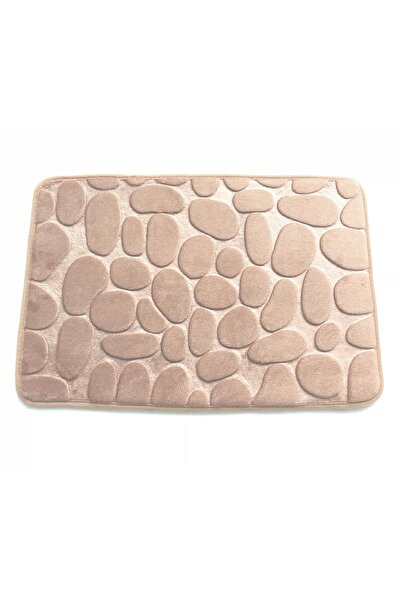 zola Bathroom carpet 3D pattern, beige, 60x40 cm, soft texture, non-slip