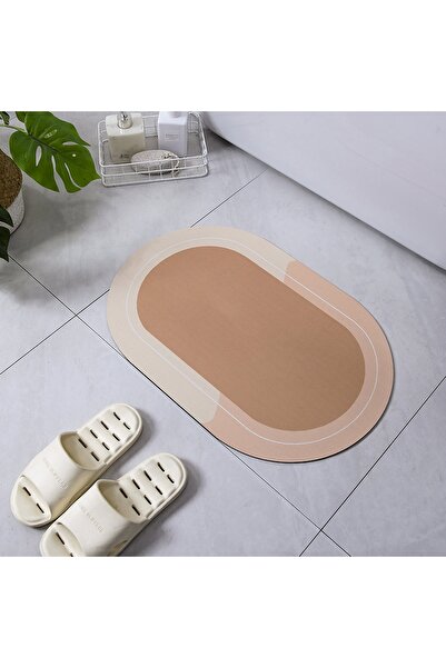 zola Oval bath mat, Zola®, non-slip, 60x40 cm, brown