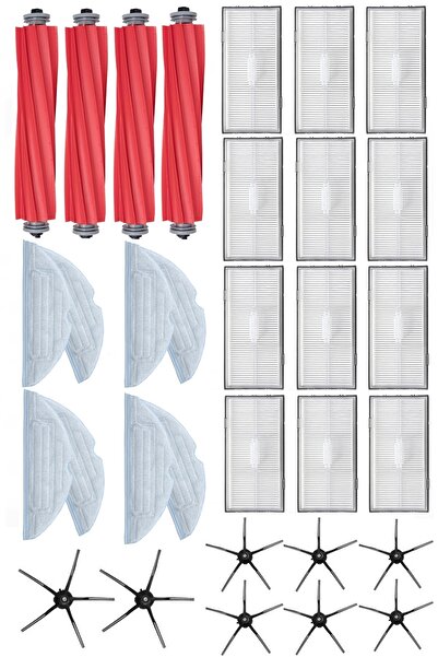 Rovexa Συμβατό με Roborock G10 12-Month Life Kit με μαύρη πλαϊνή βούρτσα