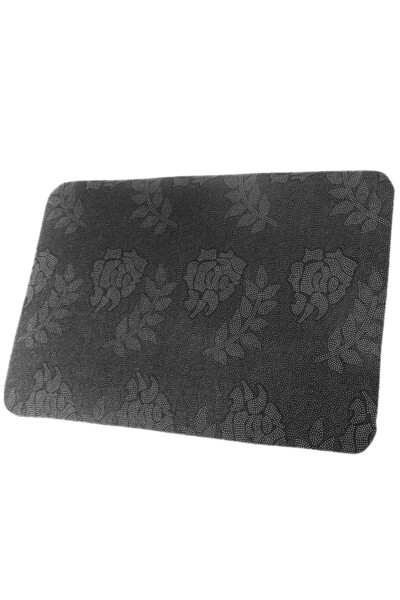 zola Rectangular bath mat, Zola, non-slip, 40 x 60, black/gold