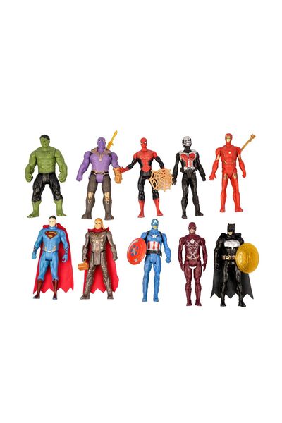 REZZOSS Avengers Toy Set of 10 | Super Hero Action Figures for Kids | Premium Avengers Toys