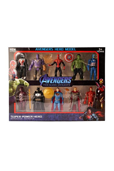 REZZOSS Avengers Toy Set of 10 | Super Hero Action Figures for Kids | Premium Avengers Toys