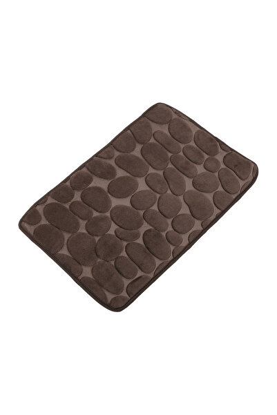 zola 3D patterned bath mat, brown, 58x40 cm, soft texture, non-slip