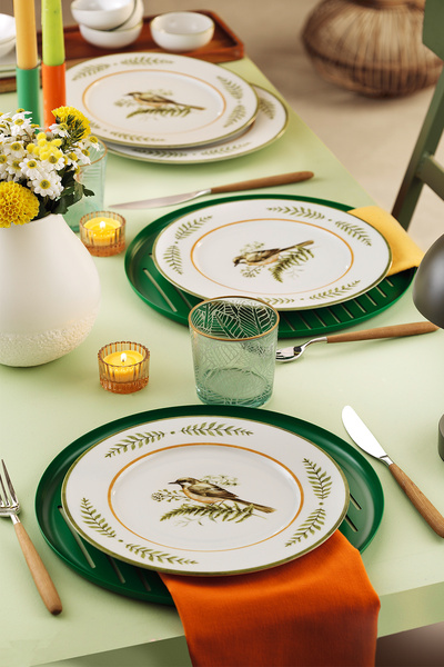 Kütahya Porselen Bellis 4 Piece 21 cm Cake Plate 1105