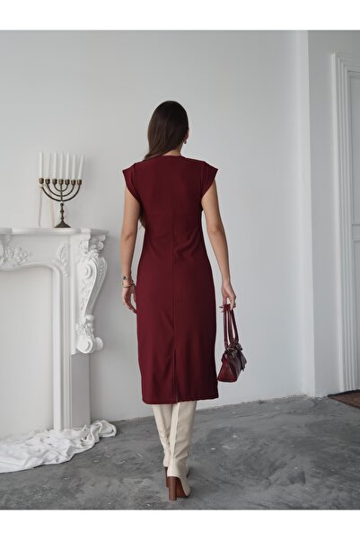 Paw Garage Γυναικείο φόρεμα Liora Ottoman Fabric T Sleeve άνοιγμα