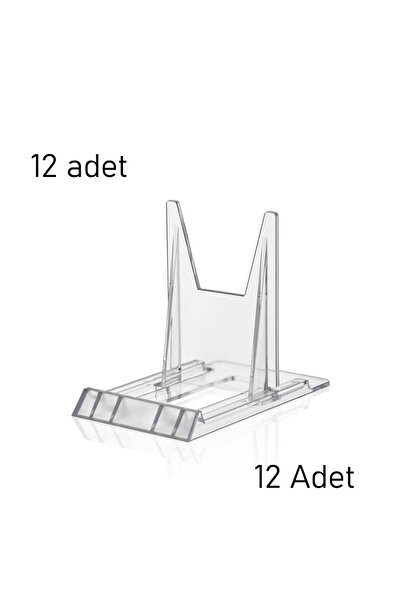Mons 12 Pieces Display Stand Desktop Cabinet Top Plaque Plate Product Frame Picture Presentation Organizer L-00784