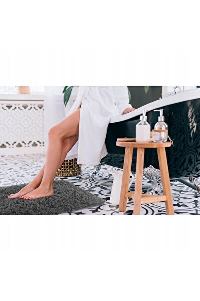 zola Bathroom carpet set, 3 pieces, fluffy, non-slip, 81.5 x 49.5 cm/ 49.5 x 39.5cm/ 41 x 43.7cm