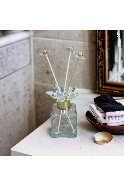 sahane & bazaar KRİSTAL TAŞLI KOKU ŞİŞESİ & DEKORATİF ŞİŞE