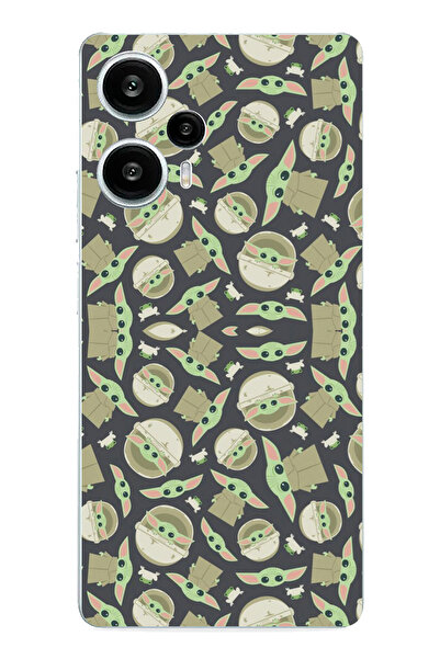 TechTree حافظة سيليكون مطبوعة بخلفية جدارية صغيرة متوافقة مع POCO F5