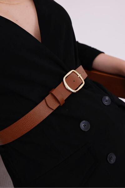 MODAM HİFA Oval Buckle Women's Belt Dress Belt Waist Belt Shirt Belt Trouser Belt