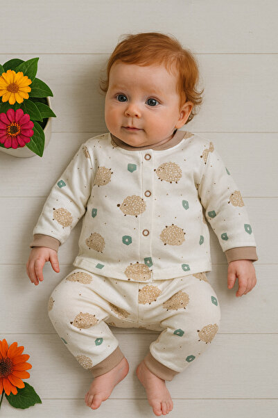 Baharda Nova طقم بيجامة موسمية للأطفال الذكور بأكمام طويلة مصنوعة من القطن بن...