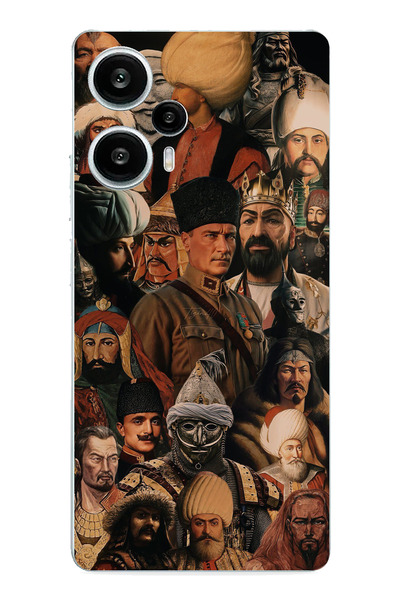 TechTree حافظة سيليكون مطبوعة متوافقة مع POCO F5 من تورك جريلدز