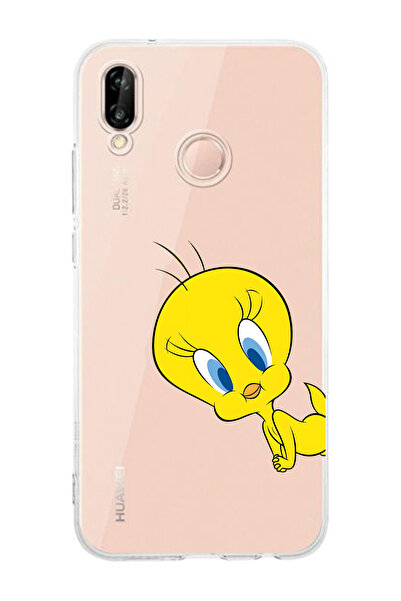 Elorakılıf Huawei P20 Lite Uyumlu Baskılı Yumuşak Silikon Şeffaf Telefon Kılıfı