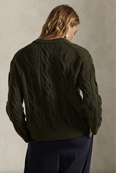 Polo Ralph Lauren Cable-Knit Wool-Cashmere V-Neck Jumper