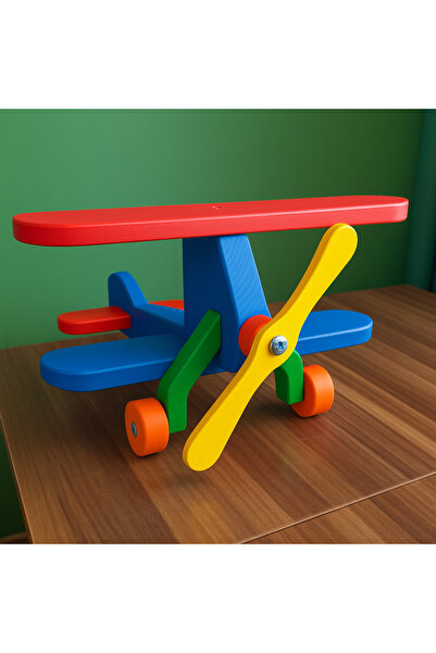 Woodzen Model uçak. raf. çocuk odası rafı. çocuk oyuncak rafı.dekoratif saksılık