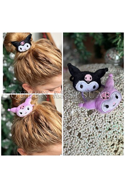 QUEEN AKSESUAR Set de 2 jucării drăguțe Kuromi, cu cataramă elastică de pluș ...