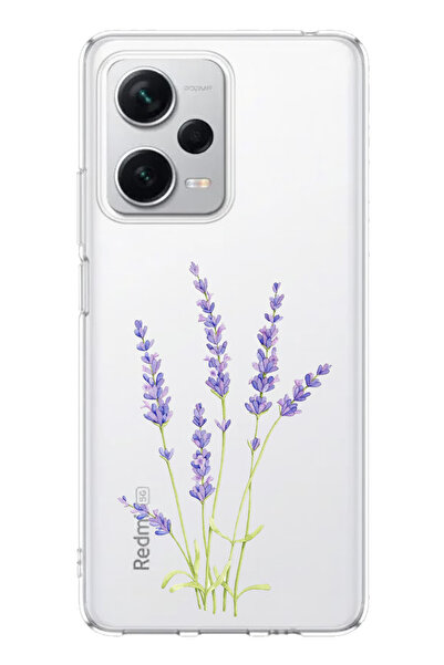 TechTree Redmi Note 12 PRO PLUS Uyumlu Lavanta Çiçek Tasarımlı Baskılı Siliko...