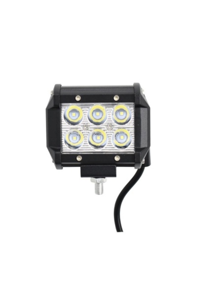 DELUXETUNING Proiector LED auto, Offroad 18 W, 12 V-24 V, 1800 lumeni, dreptu...