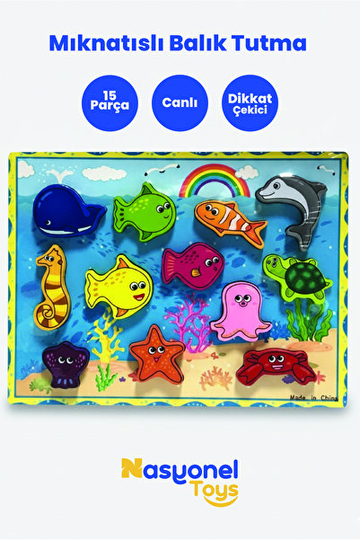 NASYONEL TOYS Mıknatıslı Balık Tutma Mıknatıslı Balık Tutma