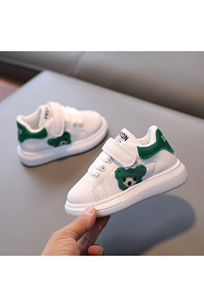 Bebelul Бели маратонки - Зелено плюшено мече