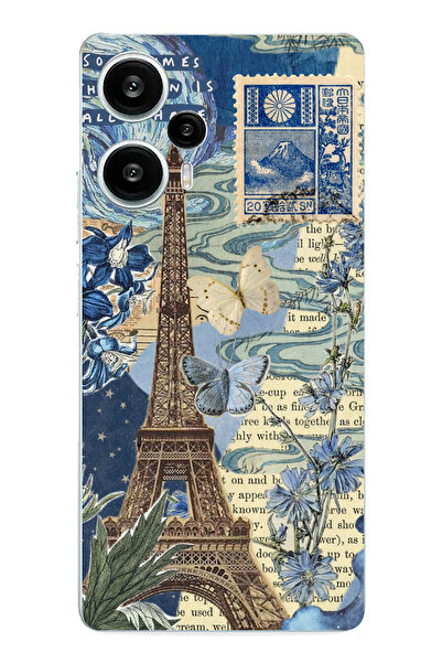 TechTree حافظة سيليكون مطبوعة متوافقة مع باريس وبرج إيفل من POCO F5