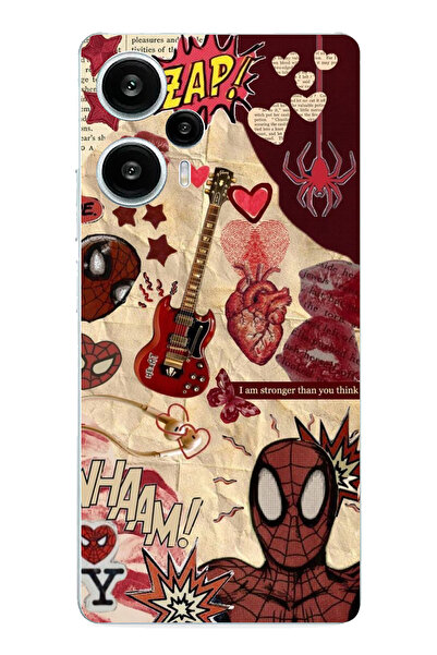 TechTree حافظة سيليكون مطبوعة على شكل عنكبوت عتيق متوافقة مع POCO F5