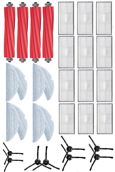 Rovexa Roborock S7 Max Ultra Συμβατό κιτ 12 μηνών συντήρησης με μαύρη πλαϊνή ...