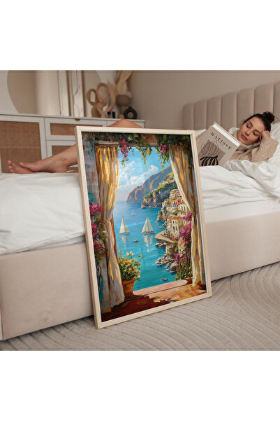 Tuba Decor Tablo dintr-o singură bucată cu rame din lemn pentru sufragerie, s...